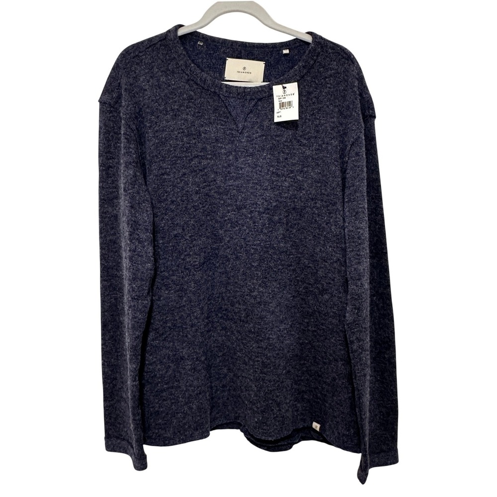 7 Diamonds Wild Ones Sweater Women XL Navy Blue NWT Crewneck Pullover